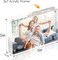 5x7 Acrylic Picture Frame Set of 6 Double-Sided Transparent Magnetic Frameless Photo Frames 20mm Thick Floating Desktop Display for Home Office Decor